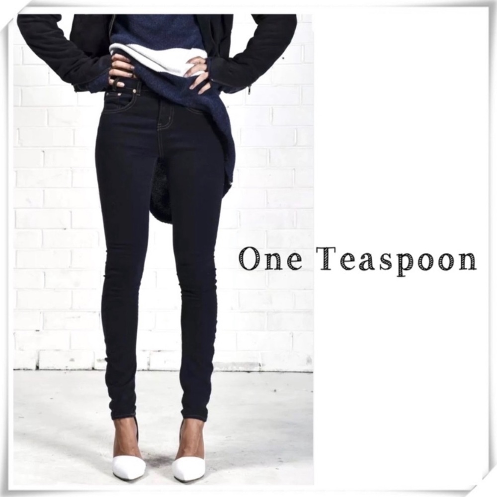 One Teaspoon London Hoodlums Skinny Jeans Indigo New with Tags